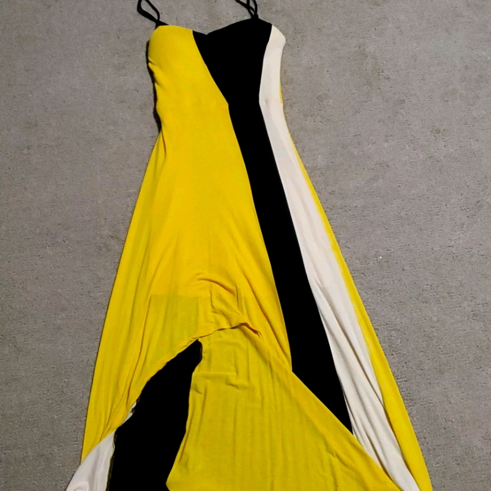 Unique yellow dress